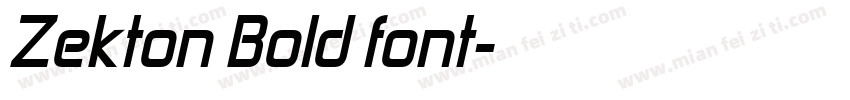 Zekton Bold font字体转换